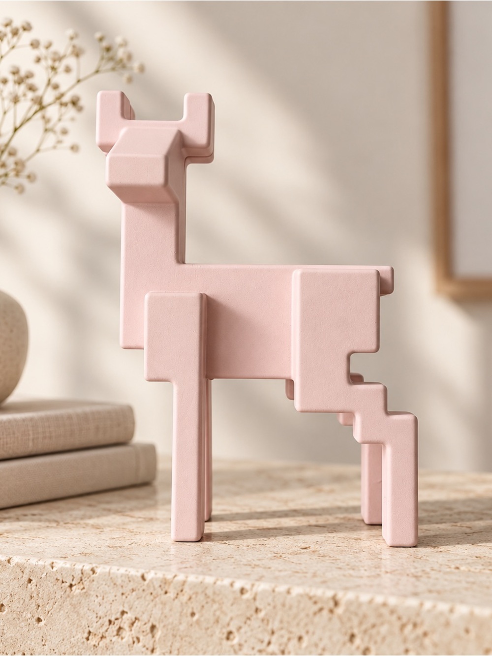 IKEA SAMSPELT Pink Pixel Deer Sculpture Monika Mulder 2014 Retired